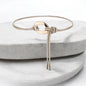 Knot design belt with gold buckle 