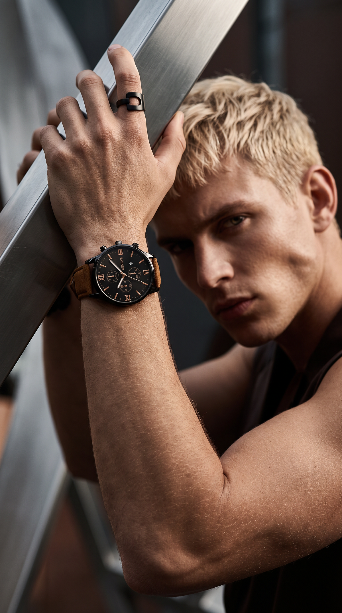 Men's Leatherette Watch