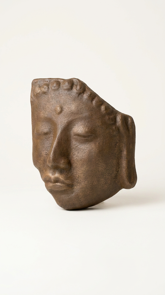 Large Indonesian Buddha face wall decoration