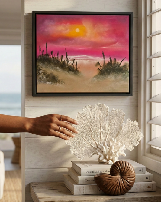 Crimson Coast - Oil Painting