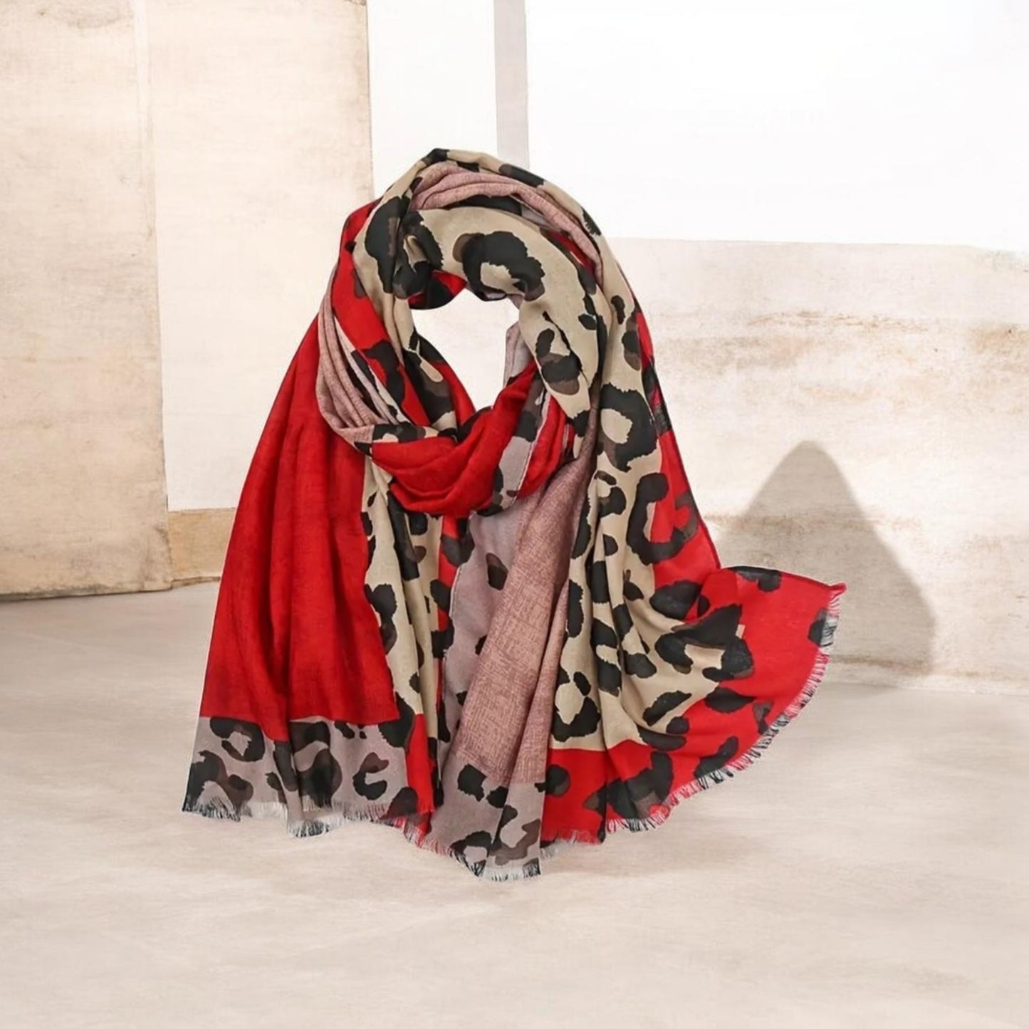 Elegant Leopard Print Scarf