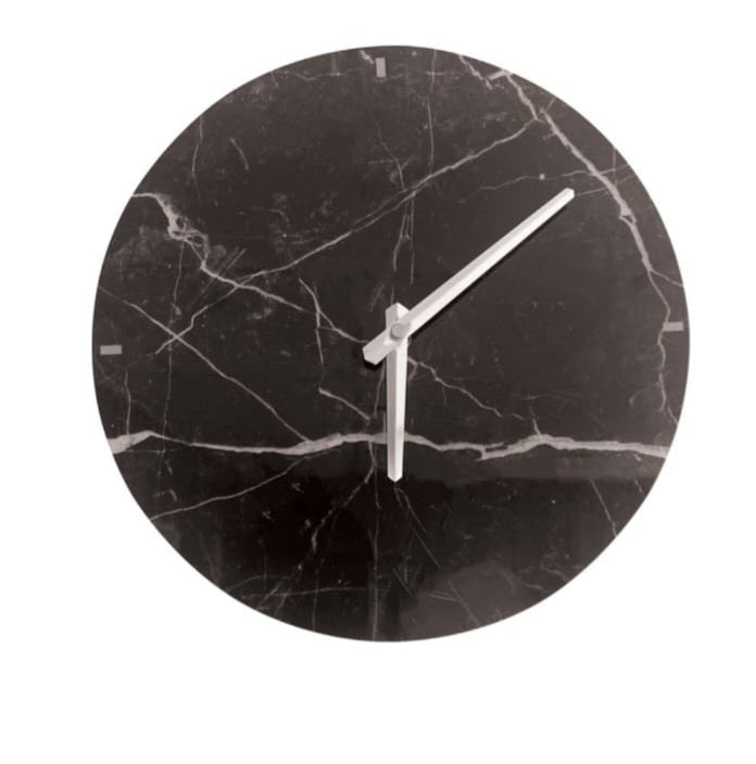 This marble-looking house clock is a sleek fusion of modern design and timeless appeal. Its smooth stone-like finish brings a touch of sophistication to any space, while the minimalist form ensures it complements both contemporary and classic interiors. 300mm