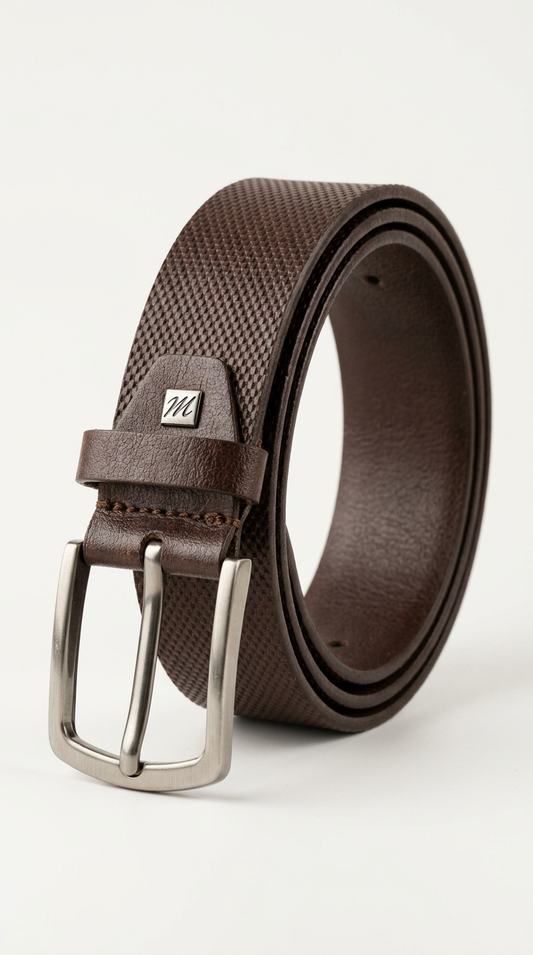 This men’s brown buckle belt is crafted from durable leather, offering both timeless style and everyday functionality. Designed with a sturdy buckle, it provides a secure fit while maintaining a sleek, classic look. Size M/L