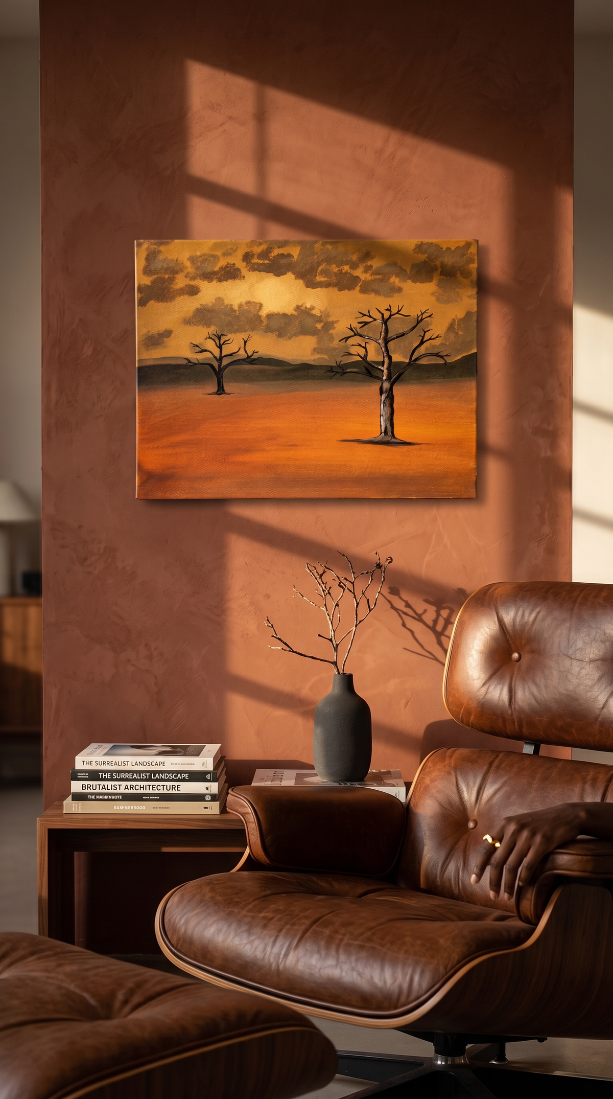 This mixed medium 30 x 40 oil and acrylic painting of the Namib Desert capture the vast beauty of one of the world’s most striking landscapes