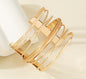 Gold plated open cuff bracelet