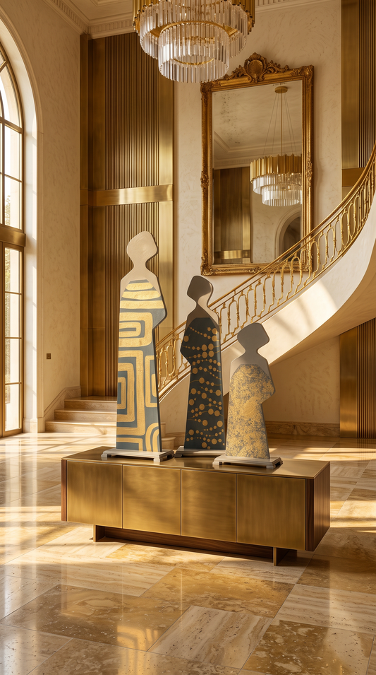 These exclusive wooden art pieces are a celebration of individuality and craftsmanship, designed to captivate from every angle. Each creation is versatile and intentionally different front to back, offering a dynamic experience that changes as you move around it. No two pieces are ever alike. Every brush stroke is shaped by the artist’s hand, ensuring that what you own is truly one of a kind. 